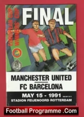 Manchester United v Barcelona 1991 European Cup Winners Final