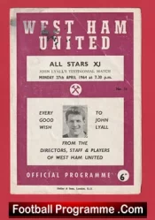 John Lyall Testimonial Benefit Match West Ham United 1964