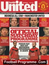  Indonesia v Manchester United 2009 - Postponed Jakarta Indonisia Football Programme .COM Football Programmes Memorabilia