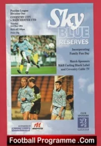 Coventry City v Manchester United 1994 – Reserves + Beckham + Scholes