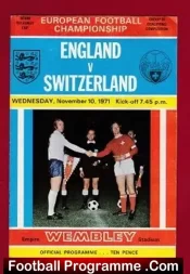 England v Switzerland 1971