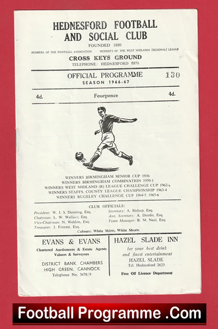 Hednesford Town v Bromsgrove Rovers 1966 - Image 2