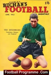 Charles Buchan Football Monthly Magazine 1953 – June