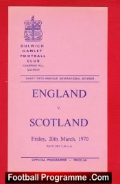 England v Scotland 1970 – Amateur International