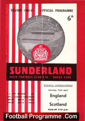 England v Scotland 1961 – Schoolboys International Sunderland