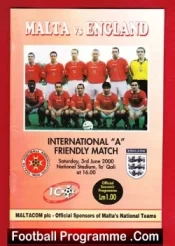 Malta v England 2000 – Ta Qali