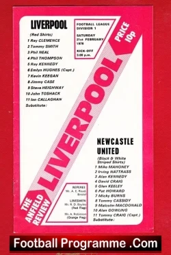  Liverpool v Middlesbrough 1976 Football Programme .COM Football Programmes Memorabilia