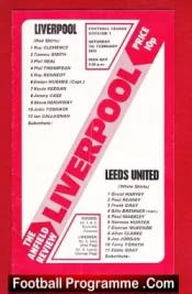 Liverpool v Leeds United 1976