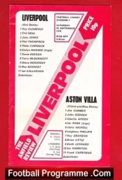 Liverpool v Aston Villa 1975