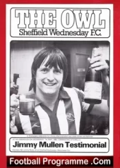 Jimmy Mullen Testimonial Benefit Match Sheffield Wednesday 1980