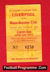 Liverpool v Manchester United 1986 – Football Ticket Kop End