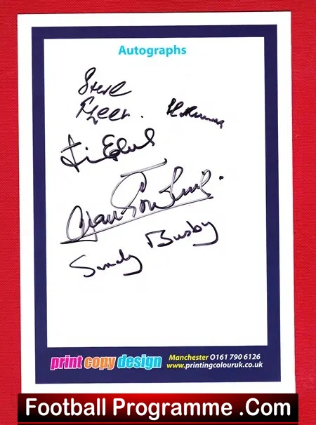 Manchester City Football Club Players Dinner Menu Autographed 2013 - Image 5