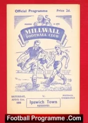Millwall v Ipswich Town 1956 – Reserves Match