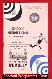 England v Scotland 1950 – Schools Boys 1950s Wembley