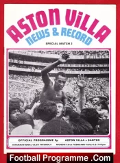 Aston Villa v Santos 1972 – Brazil Pele – Club Friendly Match