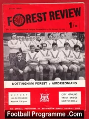 Nottingham Forest v Airdrieonians Airdrie 1970 – Texaco Cup