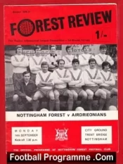 Nottingham Forest v Airdrieonians Airdrie 1970 – Texaco Cup