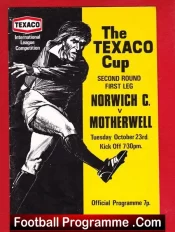 Norwich City v Motherwell 1973 – Texaco Cup