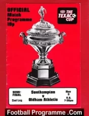 Southampton v Oldham Athletic 1974 – Texaco Cup Semi Final