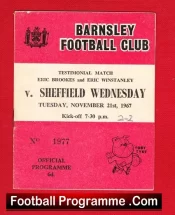 Eric Brookes + Eric Winstanley Testimonial Benefit Barnsley 1967