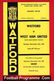 Dave Carr Testimonial Benefit Match Watford 1967 SIGNED