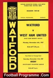 Dave Carr Testimonial Benefit Match Watford 1967 SIGNED