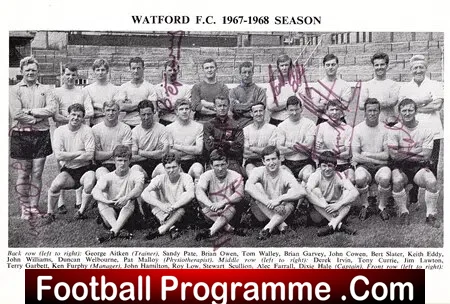 Dave Carr Testimonial Benefit Match Watford 1967 SIGNED - Image 3