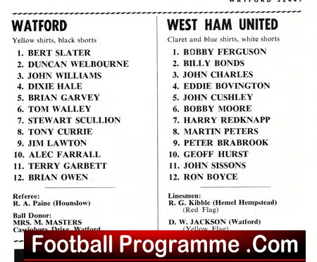 Dave Carr Testimonial Benefit Match Watford 1967 SIGNED - Image 4