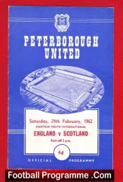 England v Scotland 1962 – Amateur Youth Match at Peterborough