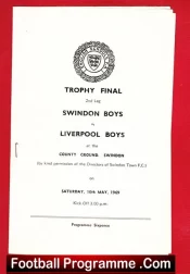 Swindon Town v Liverpool Boys 1969 – School Boys Match