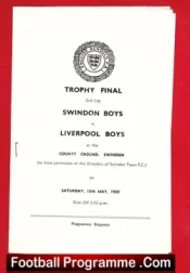 Swindon Town v Liverpool Boys 1969 – School Boys Match