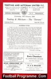 Tooting Mitcham United v The Terrors 1965