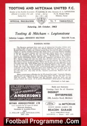 Tooting Mitcham United v Leytonstone 1963