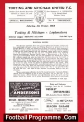 Tooting Mitcham United v Leytonstone 1963