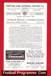 Tooting Mitcham United v Corinthian Casuals 1961