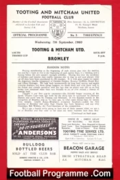 Tooting Mitcham United v Bromley 1960 – to clear