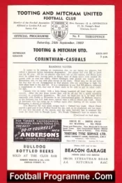 Tooting Mitcham United v Corinthian Casuals 1960