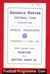 Greenock Morton v British Army 1959 – Cappielow Park