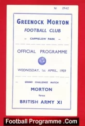 Greenock Morton v British Army 1959 – Cappielow Park