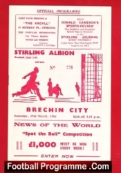 Stirling Albion v Brechin City 1961