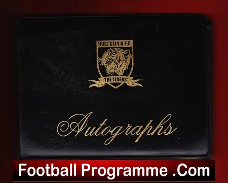 Hull City Old Football Autograph Book + Signed Photos 1950s - Image 2