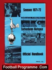 Tottenham Hotspur Spurs Official Handbook 1971 – 1972