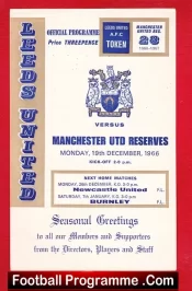 Leeds United v Manchester United 1966 – Reserves Match Postponed