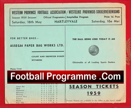 Western Province v South West Africa 1959 - Currie Cup - Image 2
