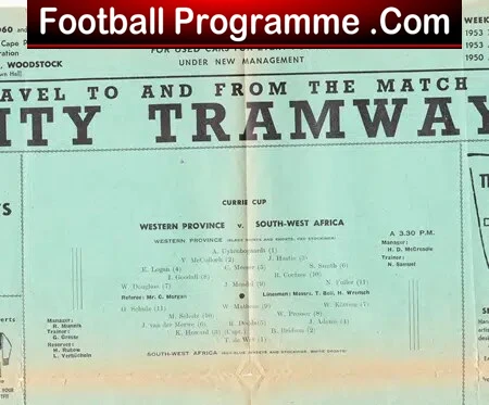 Western Province v South West Africa 1959 - Currie Cup - Image 4