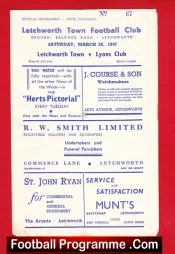 Letchworth Town v Lyons Club 1947 – Baldock Road 1940s