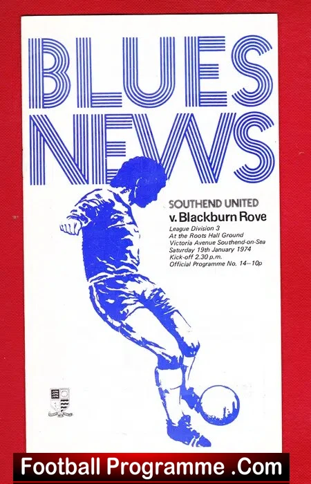 Southend United v Blackburn Rovers 1974 - Printers Error - Image 2