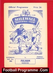 Millwall v Fulham 1955 – Reserves Match