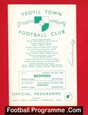 Yeovil Town v Bedford Town 1962 – Autographed Signed