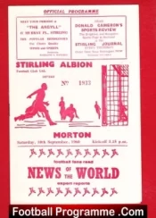 Stirling Albion v Greenock Morton 1960